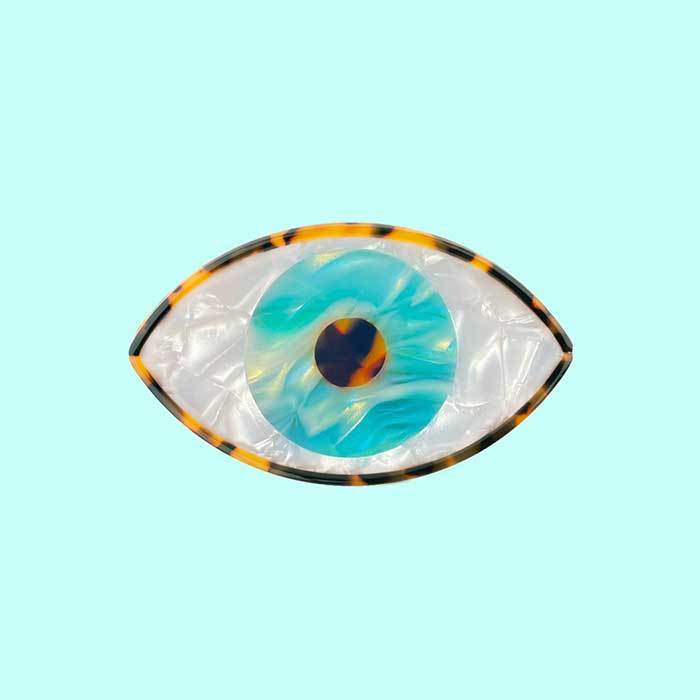 Pinza de Pelo Ojo Azul