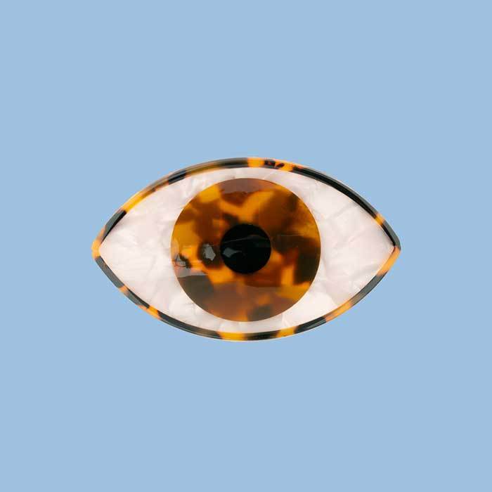 Pinza de Pelo Ojo Marrón