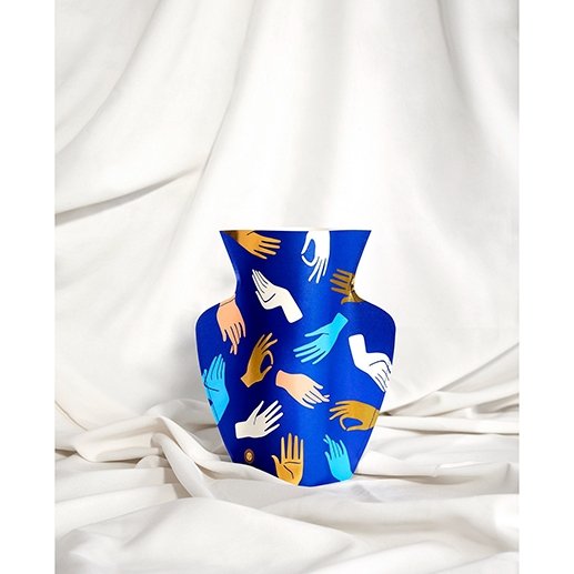 Florero de Papel Hamsa Azul