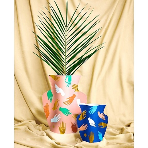 Florero de Papel Hamsa Rosa