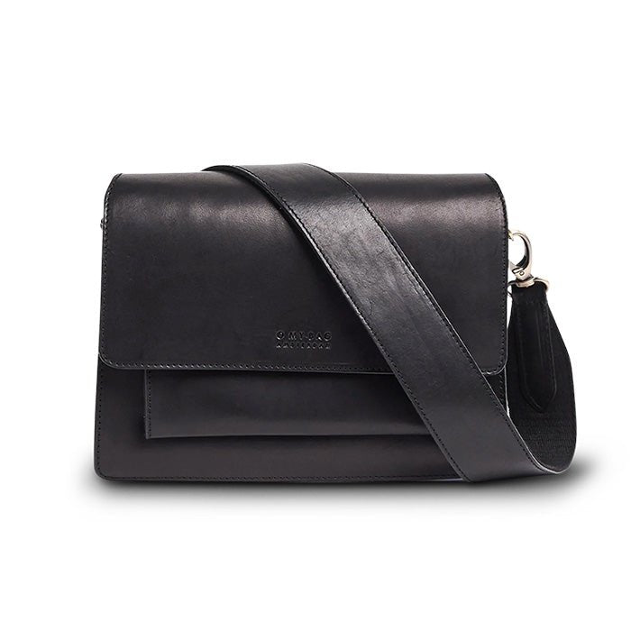 Bolso Harper Clásico Negro (Correas Cuero)