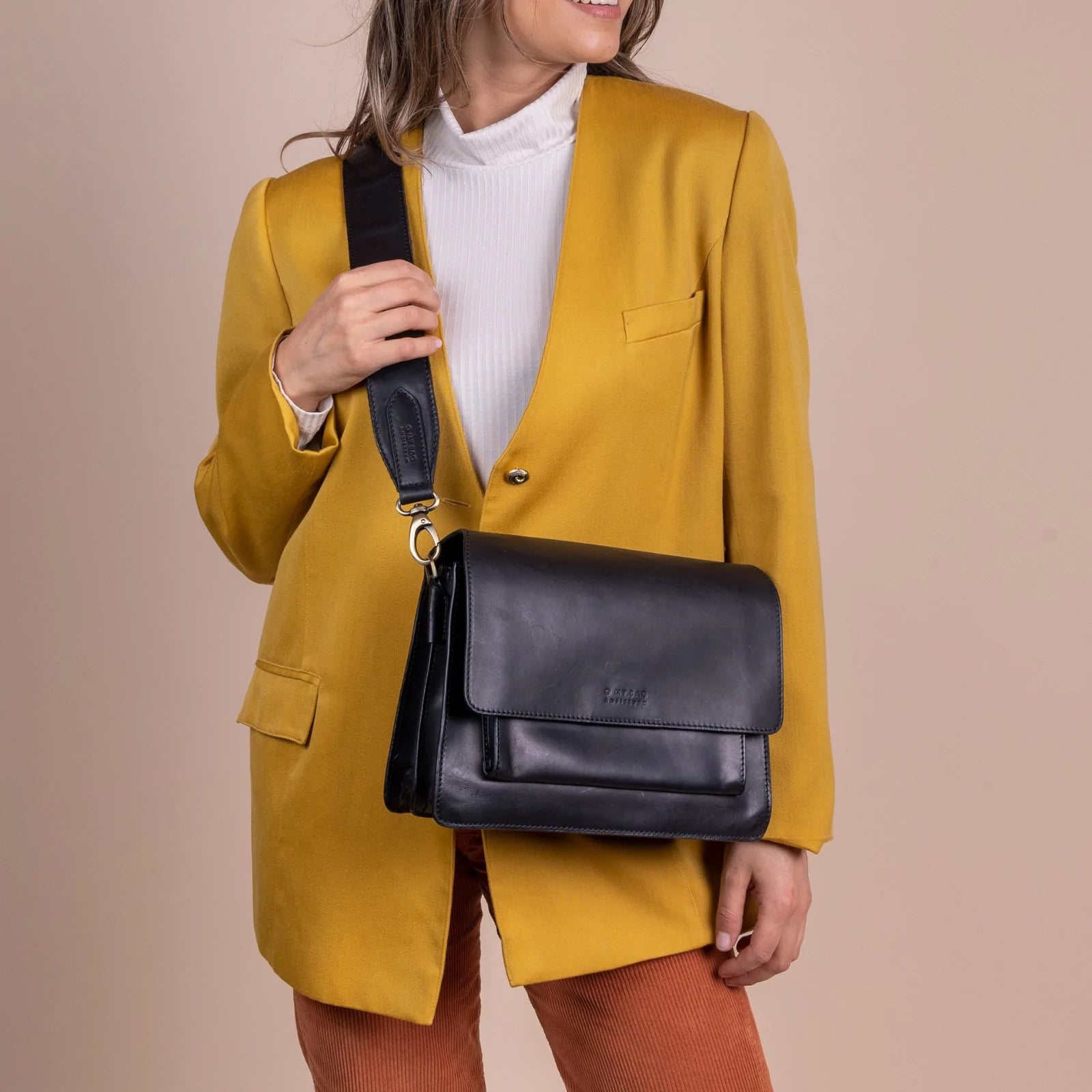 Sac Harper Classic noir (lanières en cuir)