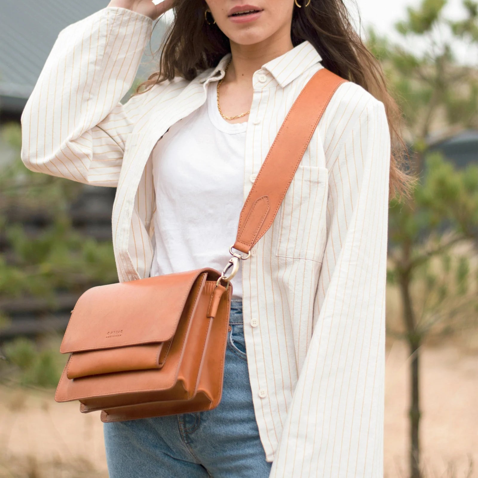 Sac Harper Classic Cognac (lanières en cuir)