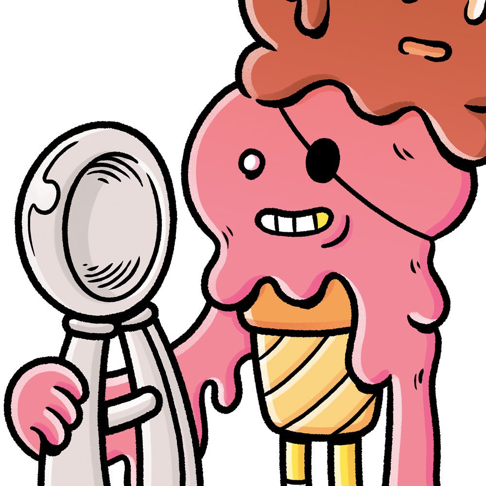 Ice Cream Giclée Print A5
