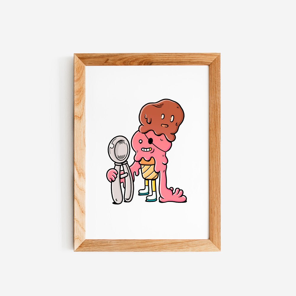 Ice Cream Giclée Print A5