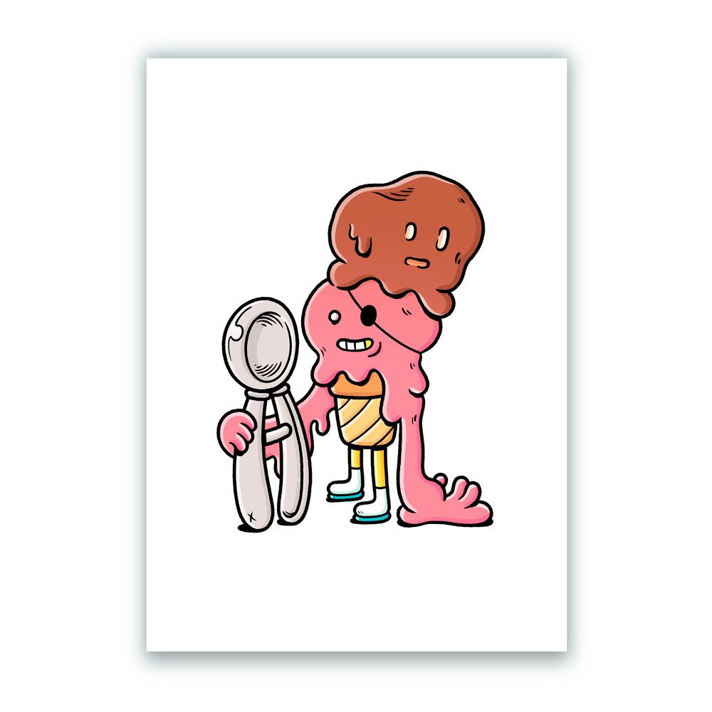 Ice Cream Giclée Print A5
