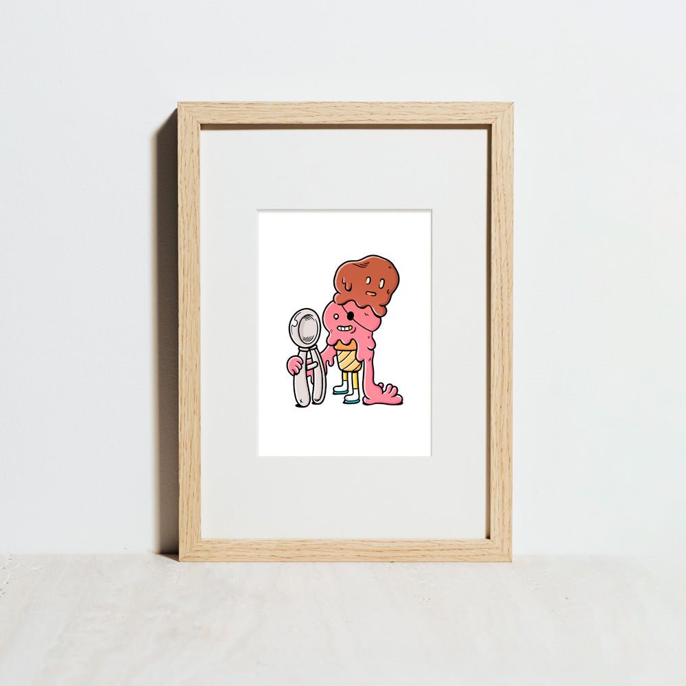Ice Cream Giclée Print A5