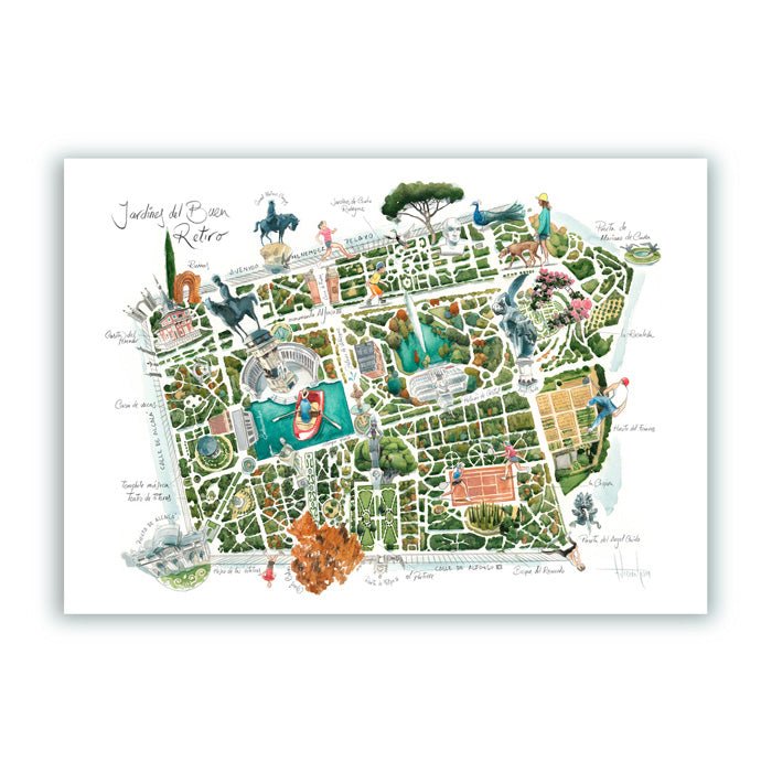 Jardines del Buen Retiro Impresión Giclée