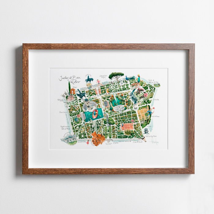 Jardines del Buen Retiro Impresión Giclée