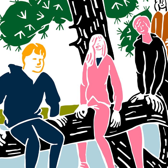 Jeunes grimpant à un arbre Giclée Print