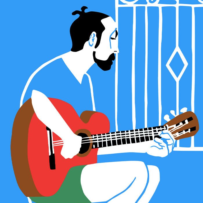 La Guitarra del Mar Impresión Giclée