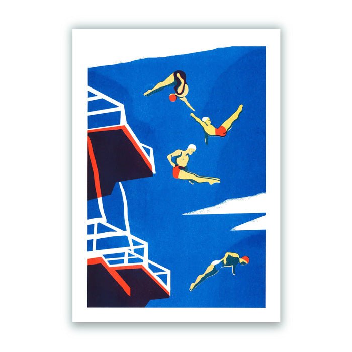 The Swimming Pool 12 Risograph A3