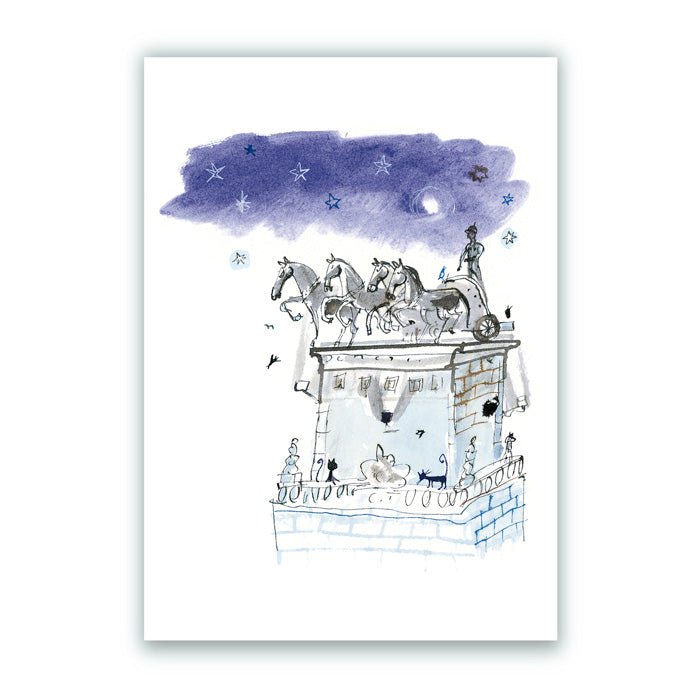 Las Cuadrigas de la Calle Alcalá Impresión Giclée