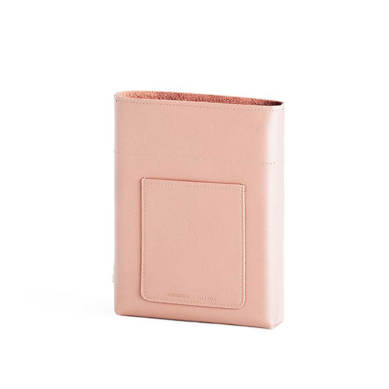 Étui en cuir rose A5
