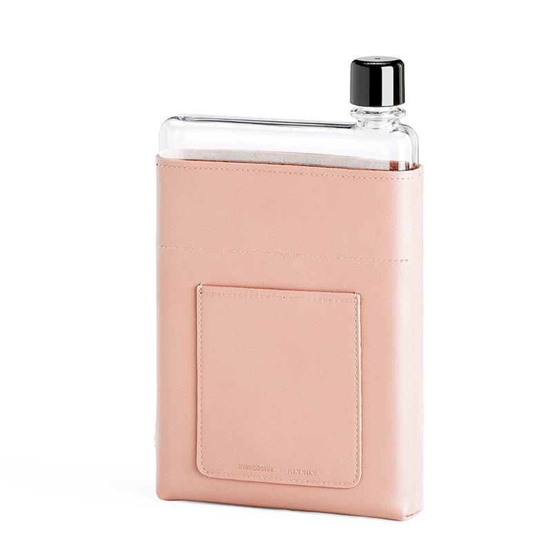 Étui en cuir rose A5
