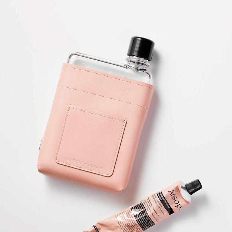 Étui en cuir rose A6