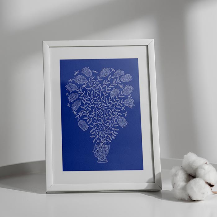 La Línea Infinita 04 Edición Limitada Estampación en Serigrafía A4