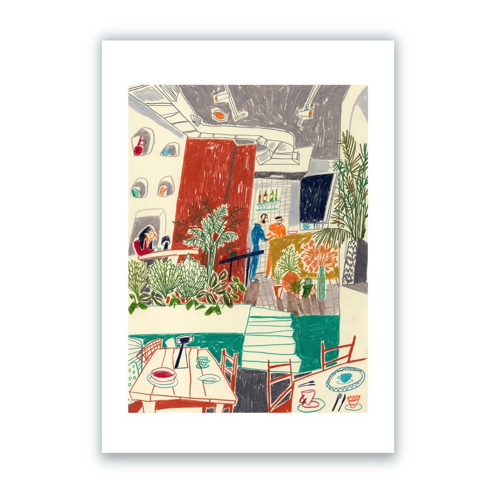 Lunch at Julios Giclée Print A4