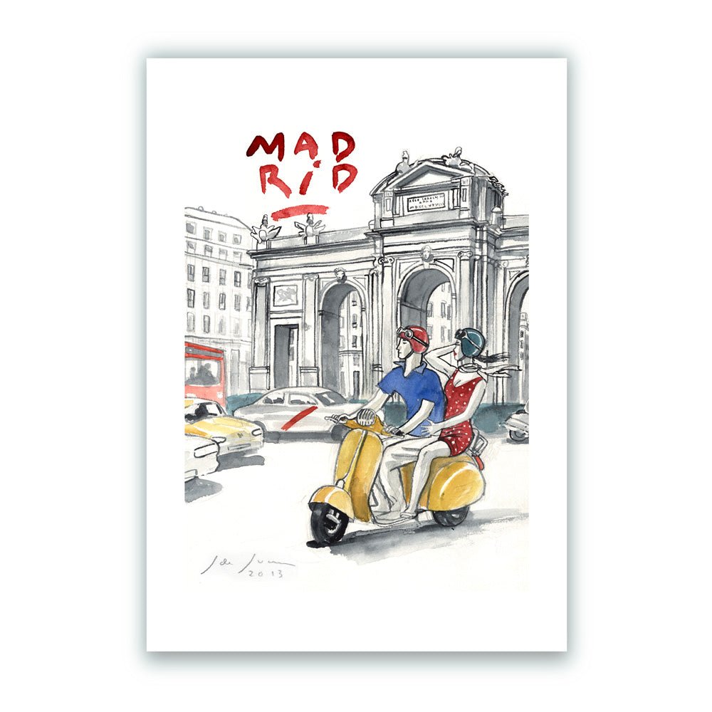 Mad "Alcalá Vespa" Impresión Giclée A5