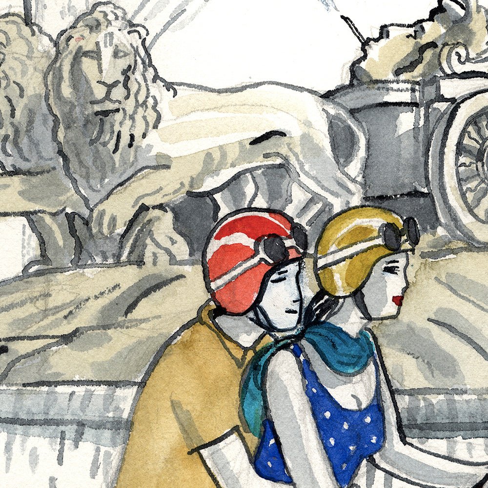 Mad Cibeles Vespa Impresión Giclée