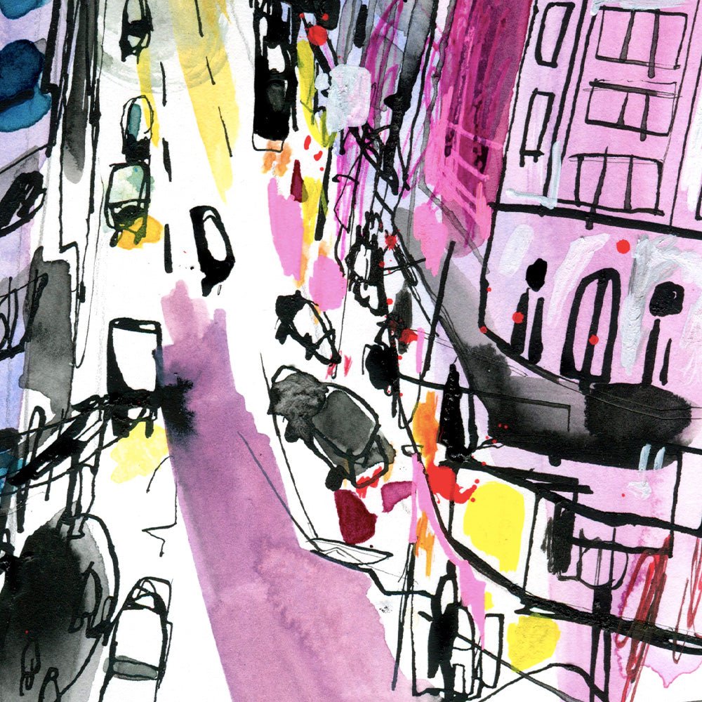 Madrid Callao Atardecer Giclée Print