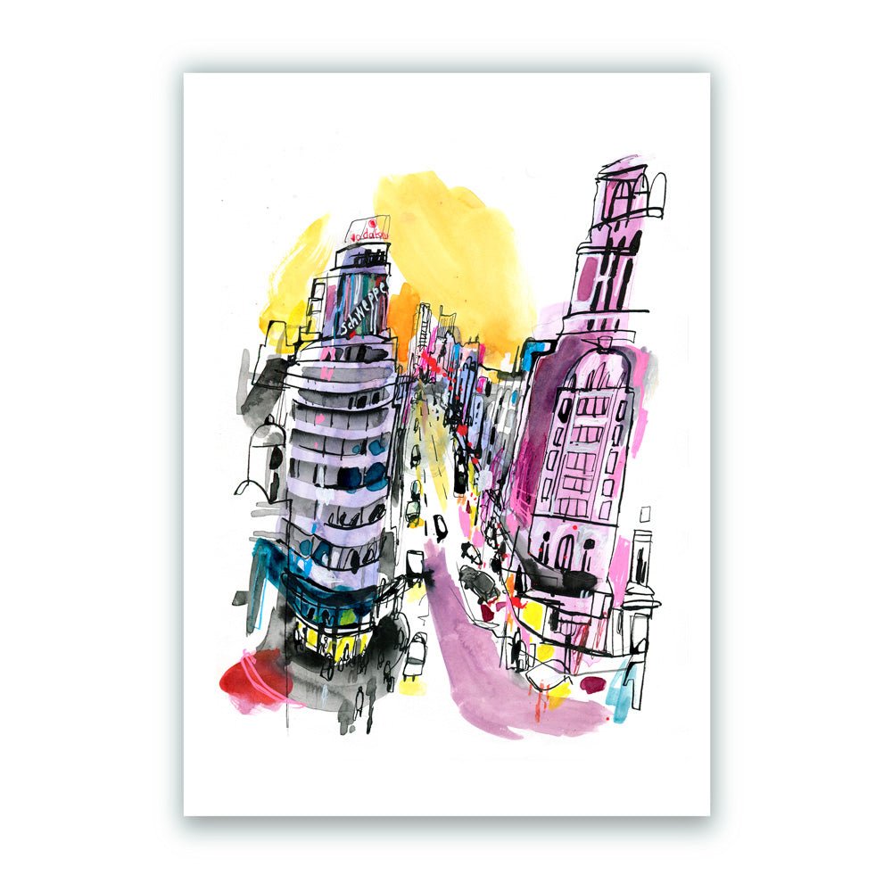 Madrid Callao Atardecer Giclée Print