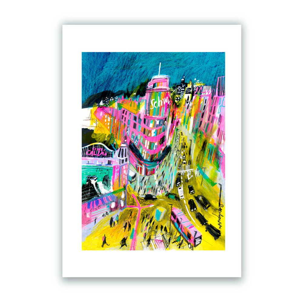 Madrid Callao Night Impresión Giclée