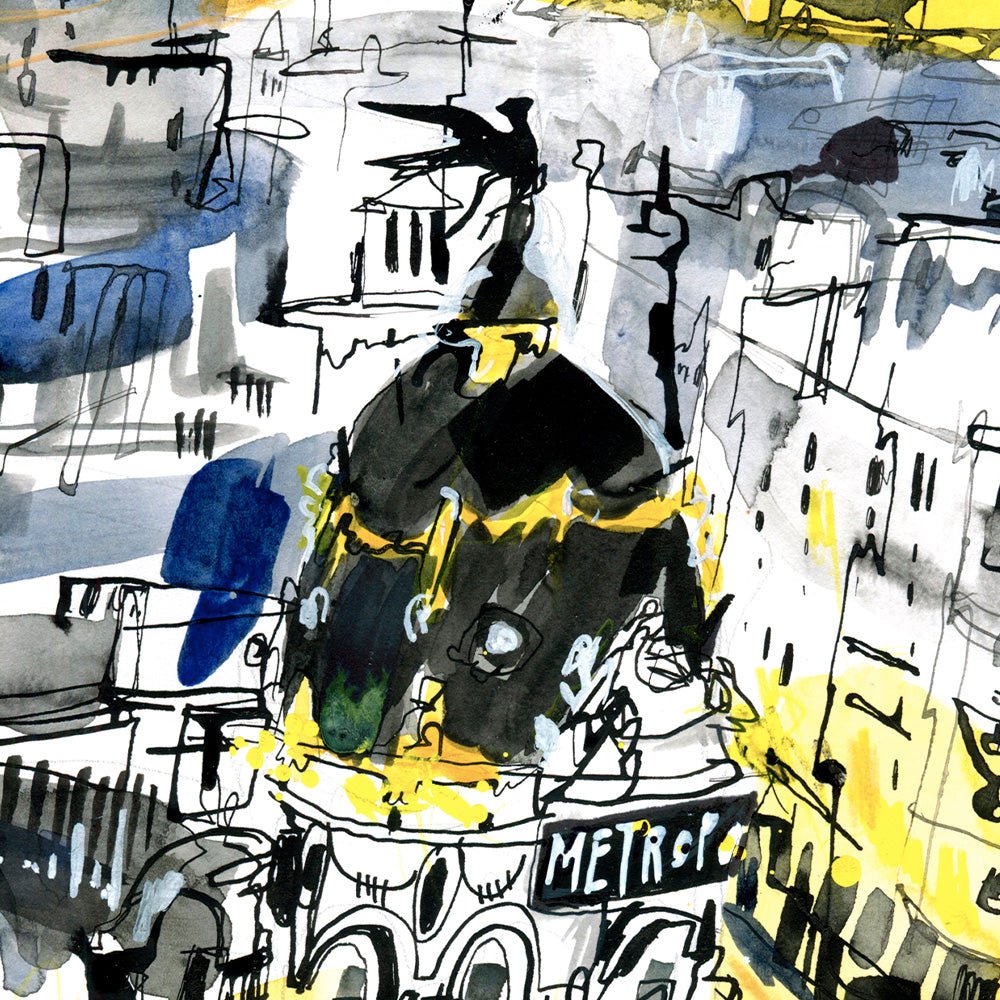 Madrid Gran Vía Sunset Giclée Print