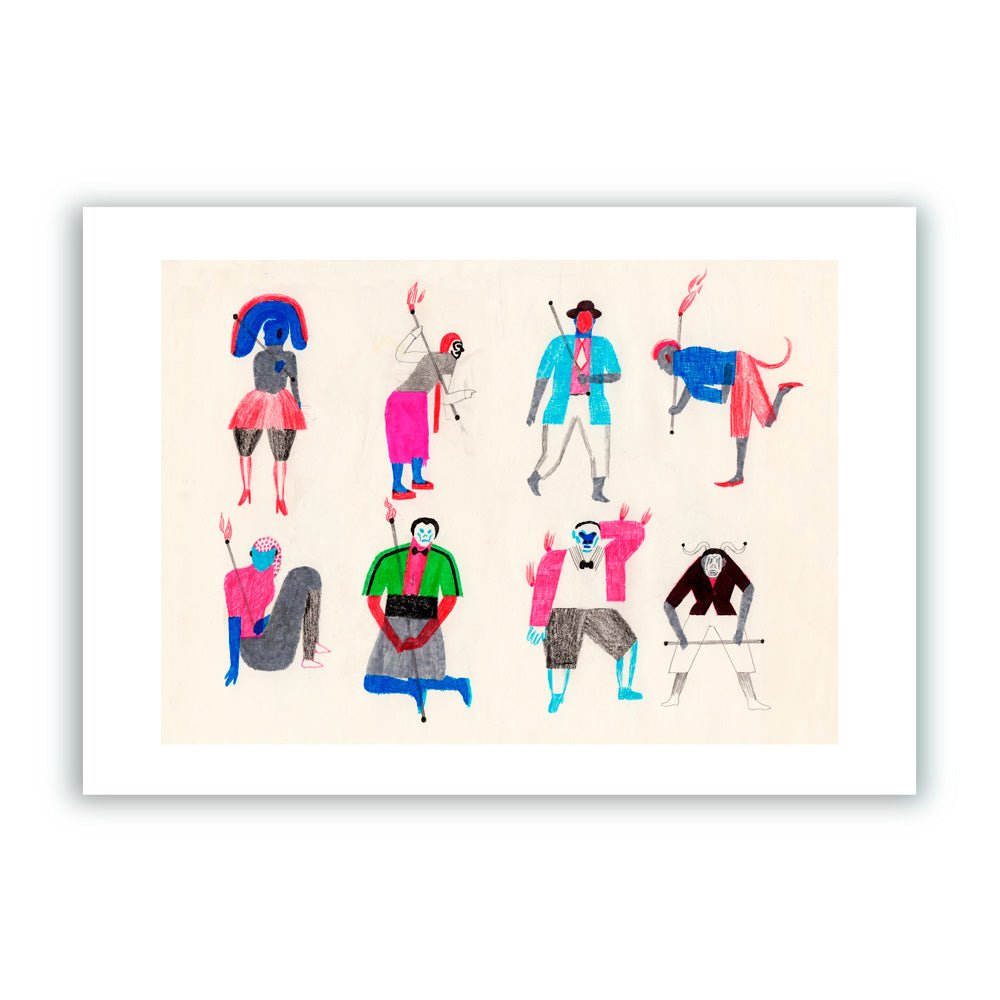 Malabares con Fuego Giclée Print