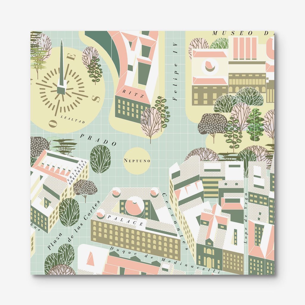 Mapa de Madrid - Barrio de las Letras