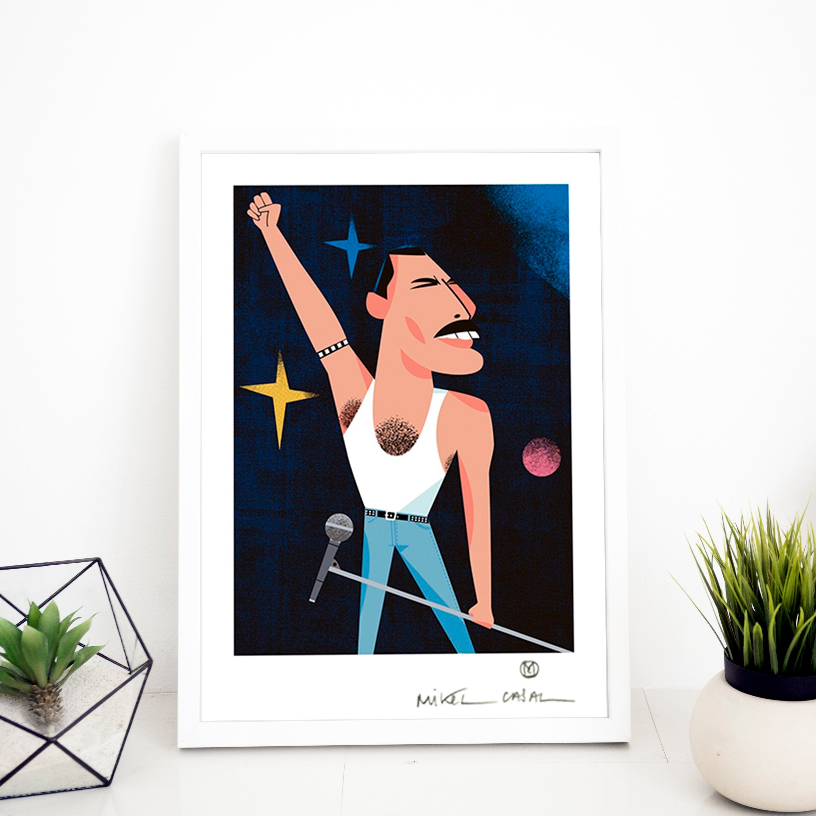 Freddie Mercury Giclée Print A5