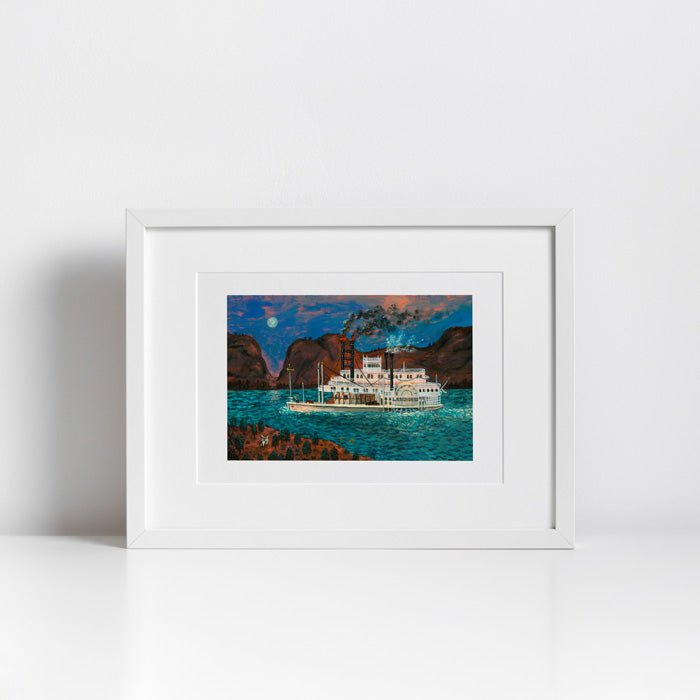 Bateau à vapeur Missouri Crow Giclée Print