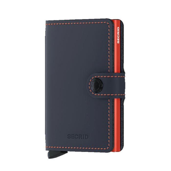 Portefeuille MM Mini Bleu Mat - Orange