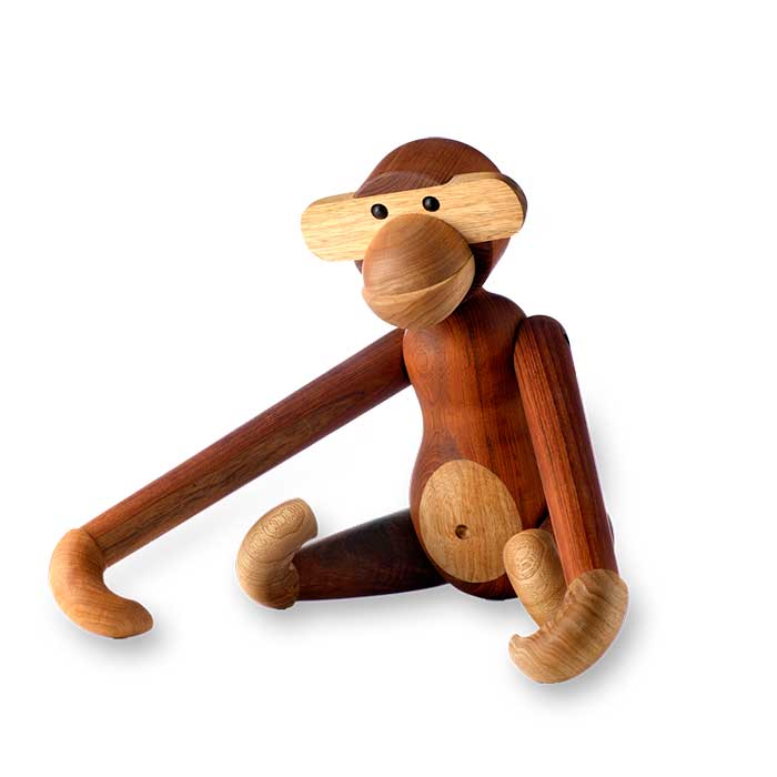 Singe moyen en teck / limba