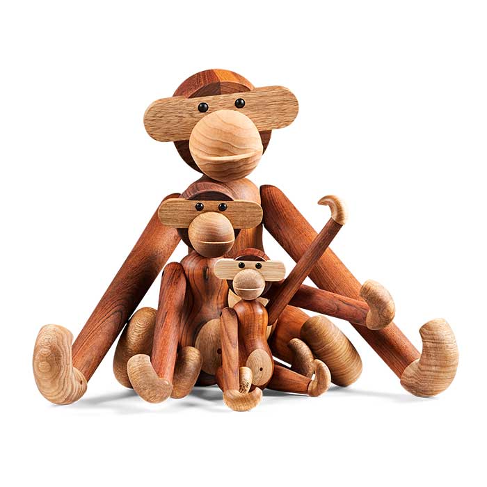 Singe moyen en teck / limba