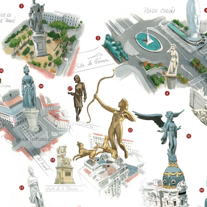 Esculturas de Mujeres de Madrid Impresión Giclée