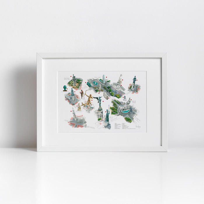 Esculturas de Mujeres de Madrid Impresión Giclée