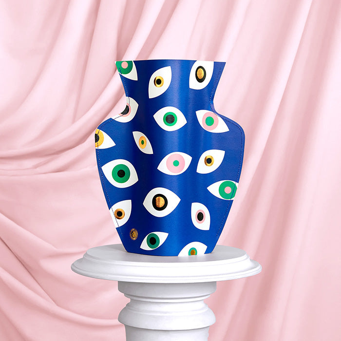 Florero de Papel Nazar Azul