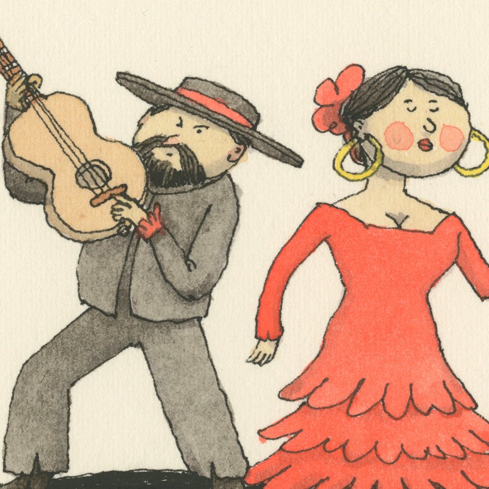Impression Giclée Couple de Flamenco