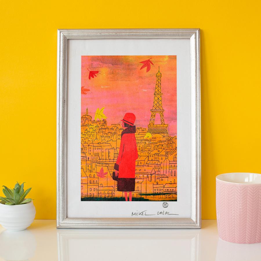 Paris en Automne Tirage Papier Fine Art A4