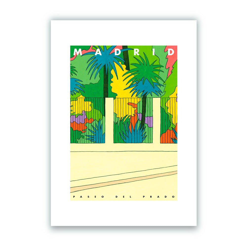 Madrid - Paseo del Prado Giclée Print A5