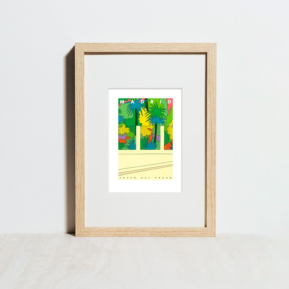 Madrid - Paseo del Prado Giclée Print A5