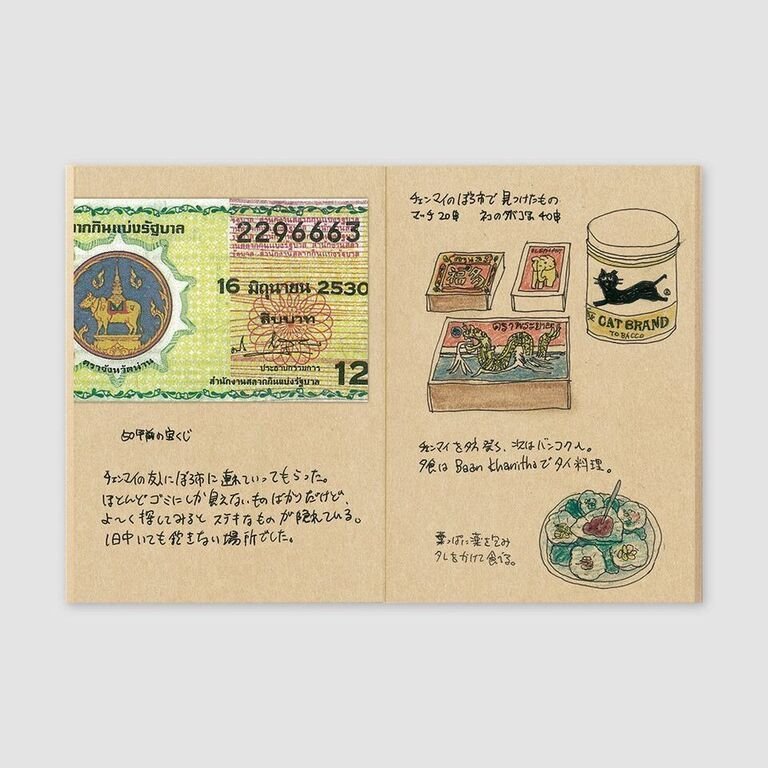 TRAVELER'S notebook Recambio 009 Papel Kraft - Tamaño Pasaporte