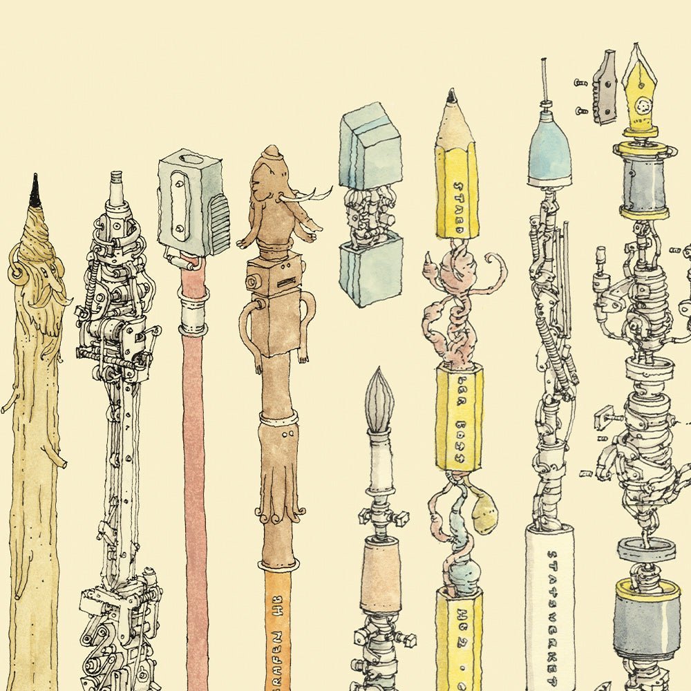 Pen Collector 2 Giclée Print 50 x 50