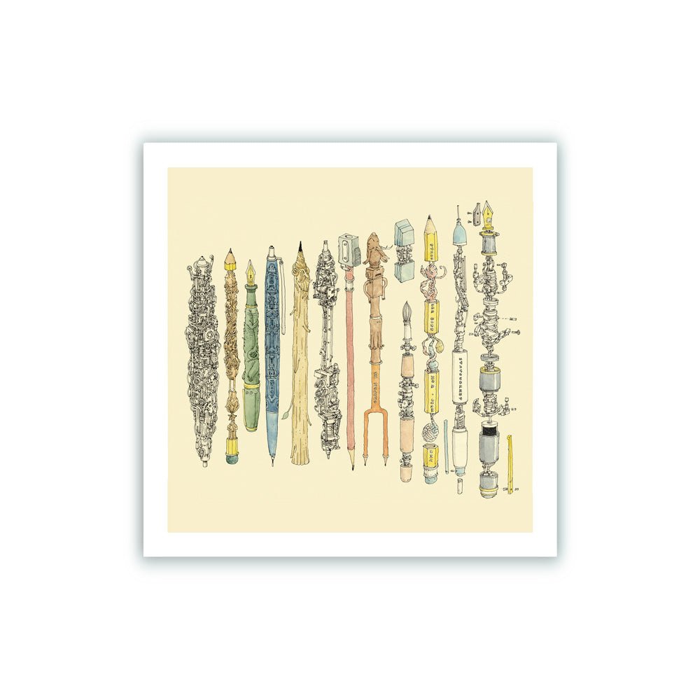 Pen Collector 2 Giclée Print 50 x 50