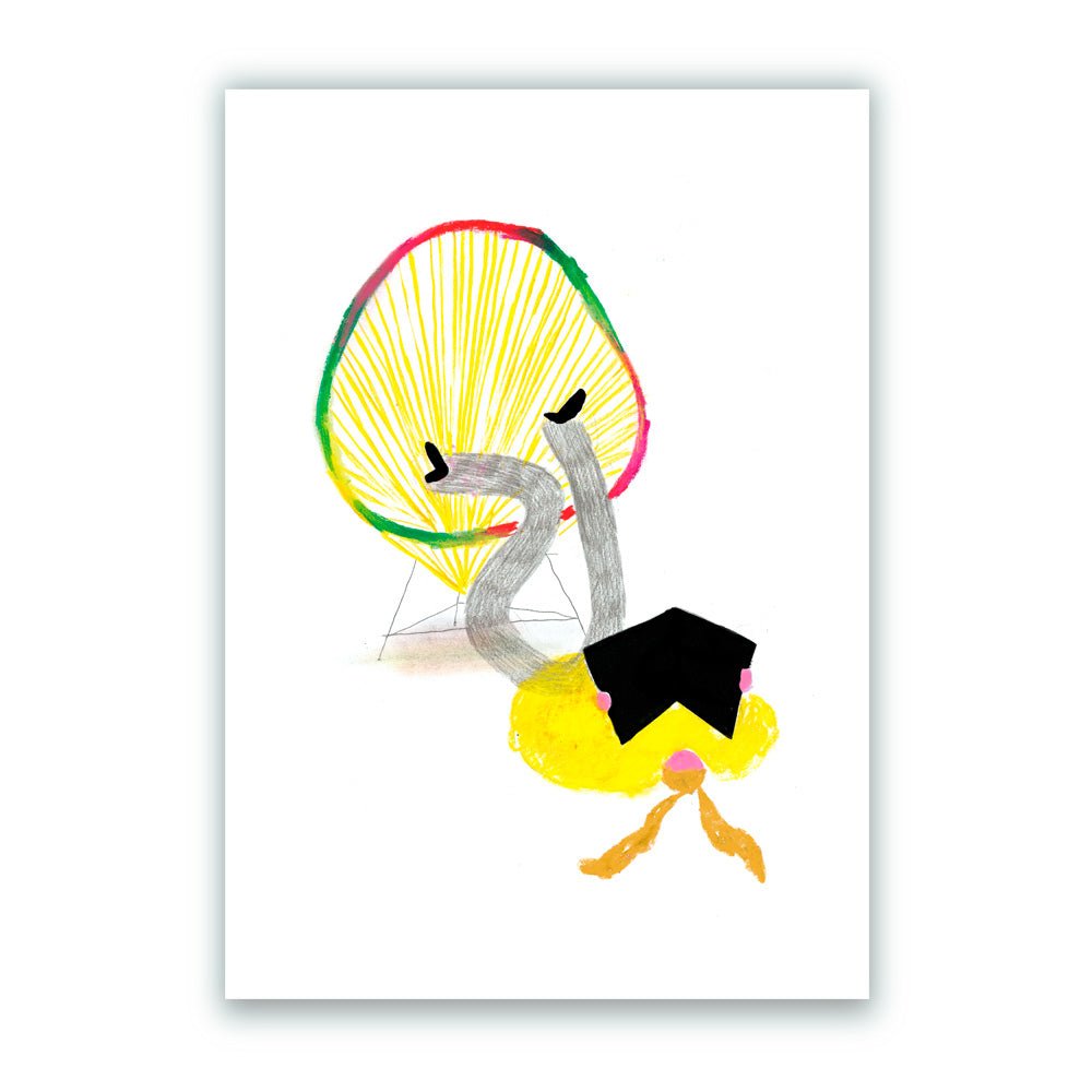 Personaje 1 Leyendo por los Suelos Impresión Giclée