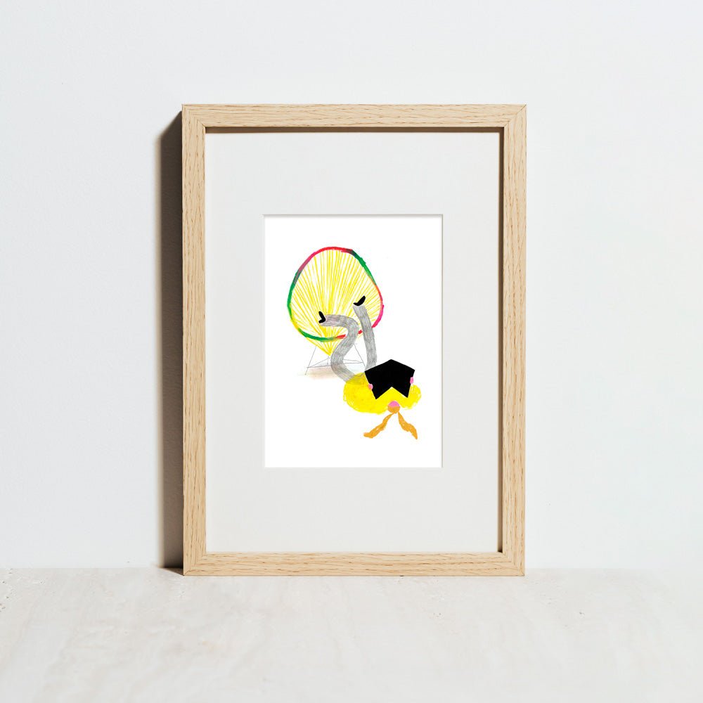 Personaje 1 Leyendo por los Suelos Impresión Giclée