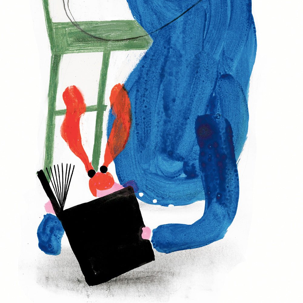 Personaje Leyendo por los Suelos 02 Impresión Giclée