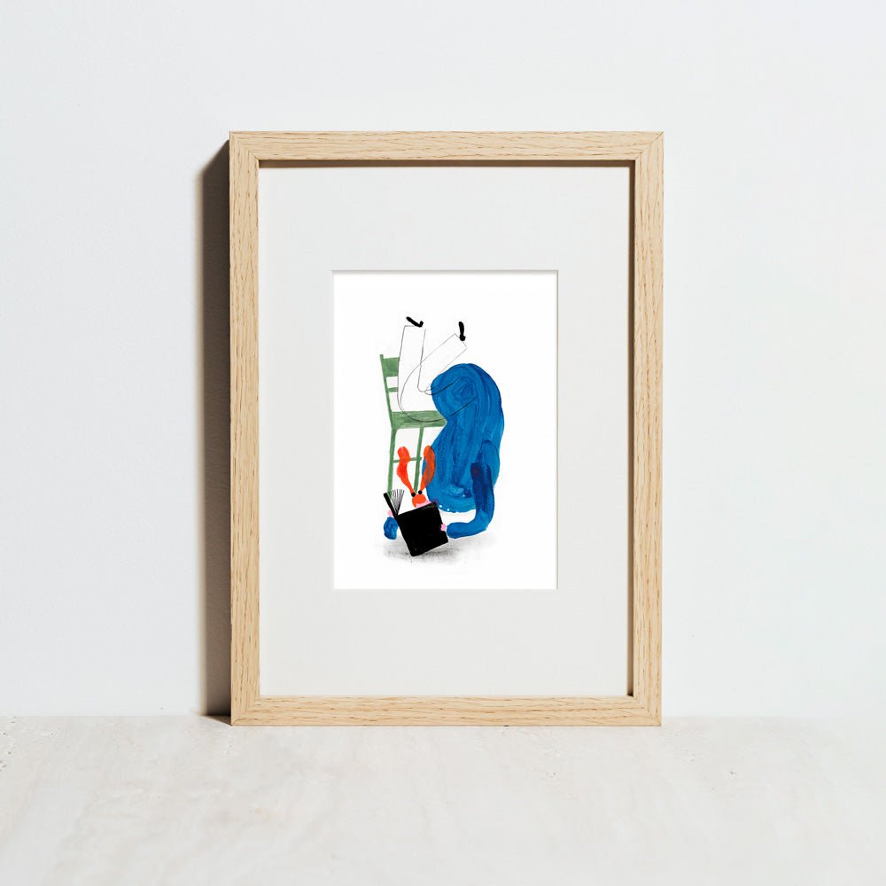 Personaje Leyendo por los Suelos 02 Impresión Giclée