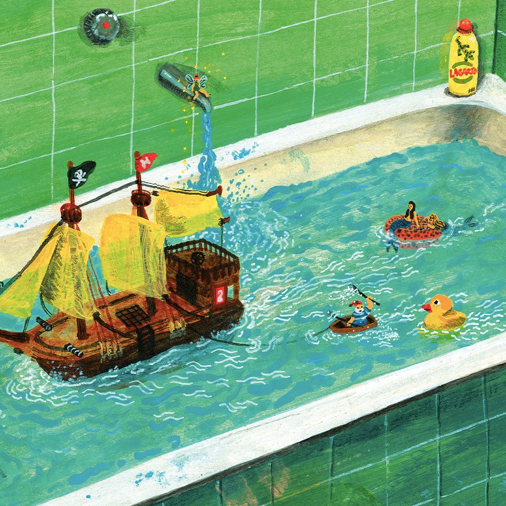 Bañera Peter Pan Giclée Print A3